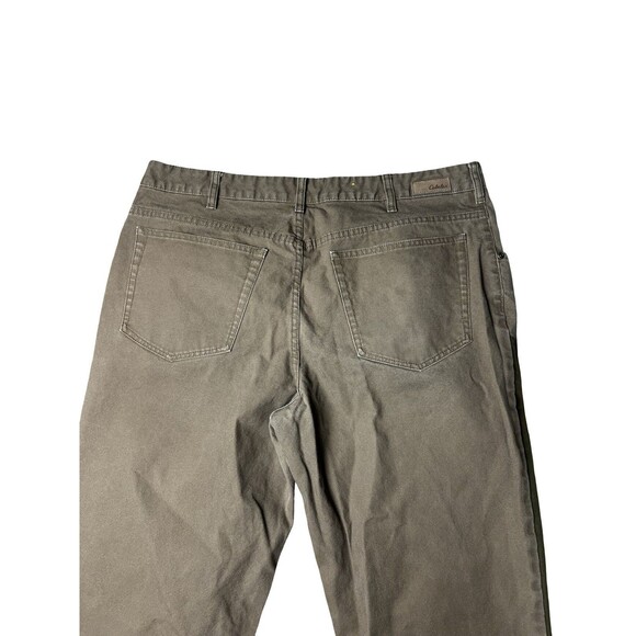 Cabela's Brush Pants 38x32 Roughneck Brown Green Hunting Double Knee Jeans Men's - Picture 6 of 12